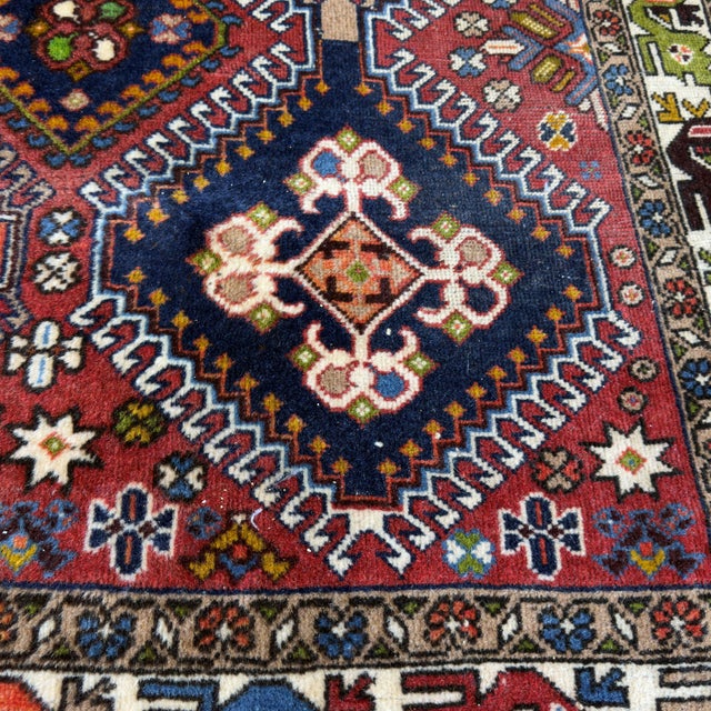 Yalameh Rug with Geometric Diamonds Display For Sale - Image 5 of 11