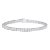 4.7 Carat Princess Cut Diamond Half Bezel Tennis Bracelet in 18K White Gold 7" For Sale