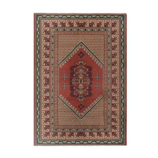 1960s Handknotted Moroccan Red Pile Rug 6'2'' X 9'2'' For Sale - Image 13 of 13
