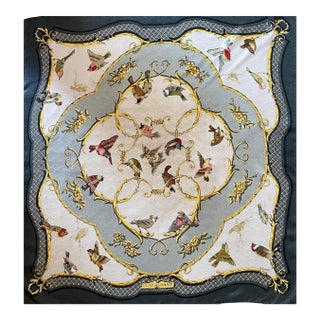 Hermès La Clé Des Champs 1990 Echarpe En Soie Faconnet Françoise For Sale