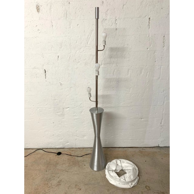 Metal 1980s Postmodern Geometric Sculptural Aluminum Floor Lamp, USA For Sale - Image 7 of 10