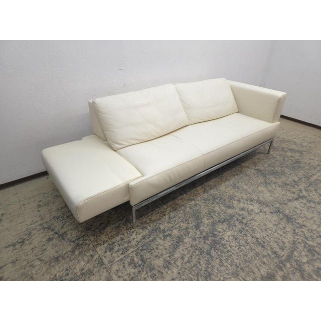 Cream Easy 3-Seater Sofa in Leather by Markus Hartmann for FSM For Sale - Image 8 of 16