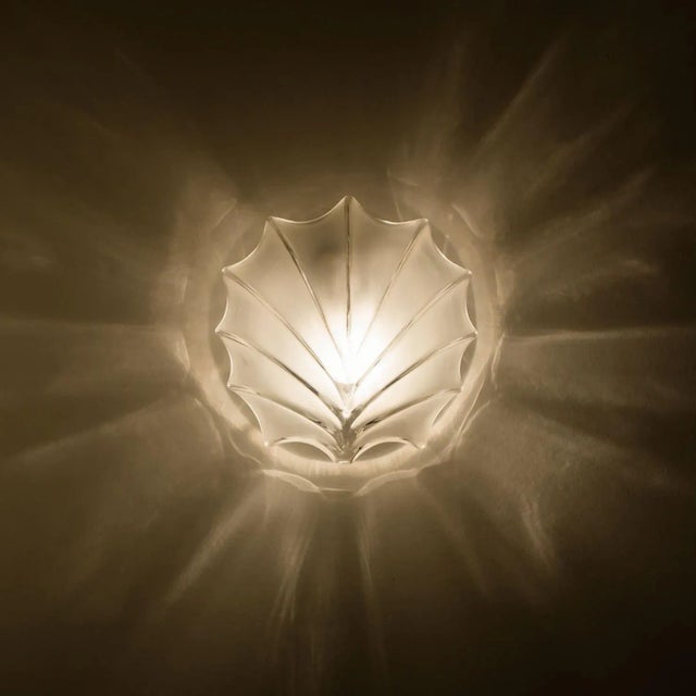 Silver Leaf Shaped Glass Wall Lights, 1970s, Set of 2 For Sale - Image 8 of 18