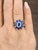 2.00 Ct Natural Sapphire & Diamond Ring, Size 7 For Sale - Image 4 of 9