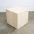 White 1970s Mid Century Modern Side Table Square Travertine Stone White End Nightstand MCM For Sale - Image 8 of 12