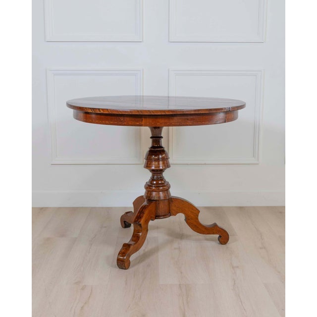 Italian Early 19th Century Round Inlaid Table For Sale - Image 4 of 6