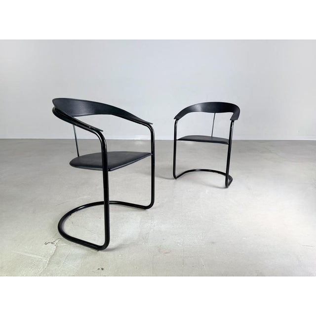 1970s Set of Vintage Canasta Cantilever Chairs from Arrben, Italy, 1970s For Sale - Image 5 of 13