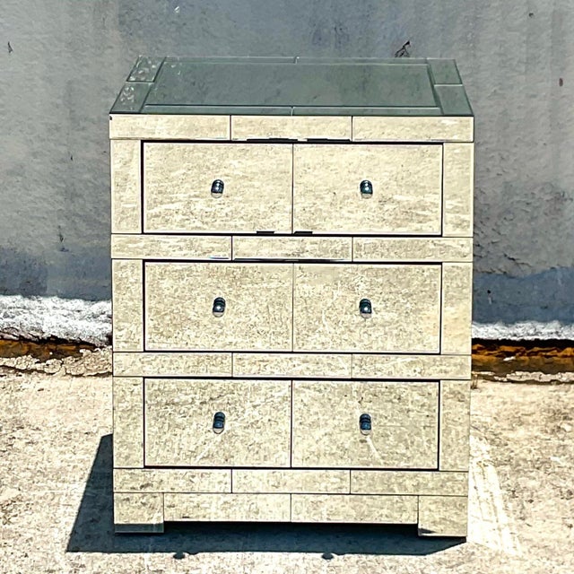 Vintage Beveled Mirrored Bachelors Chest Chairish