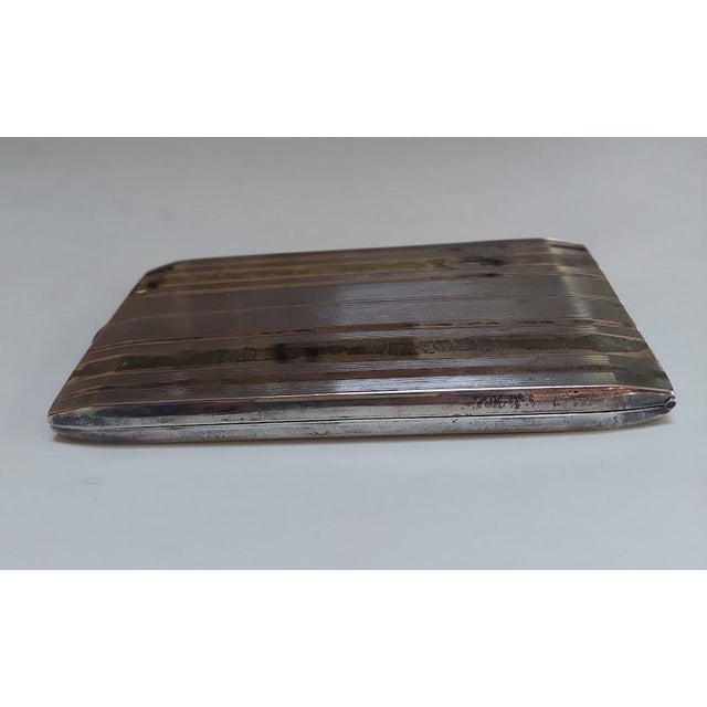 Metal Vintage Napier Sterling Silver & 14k Gold Cigarette Case Circa 1930 For Sale - Image 7 of 13