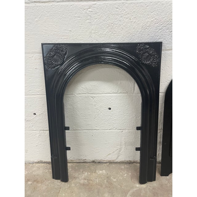 Late 19th Century French Quarter Gate Design Cast Iron Fireplace Surround & Summer Cover 21" X 27" For Sale - Image 4 of 8
