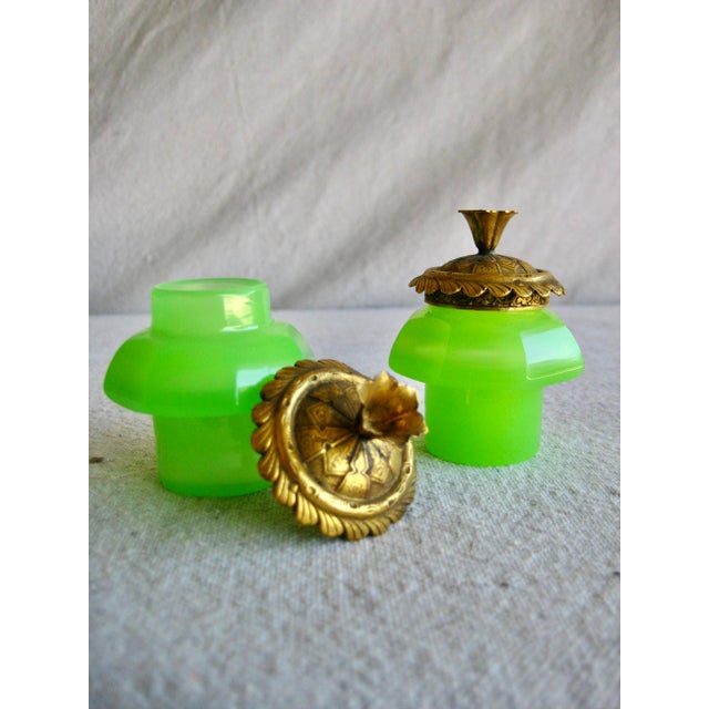 19th Century Napoleon III Palais Royal Opaline Watch and Jewelry Holder and Ink Well For Sale - Image 11 of 12