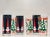 Santa glasses measure 6 inches tall and 2 1/2 inches wide. Christmas tree glasses message 5 inches tall and 2 3/4 inches...