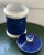 Antique 19th Century French Bright Blue Pottery Apothecary Jar For Sale - Image 4 of 11