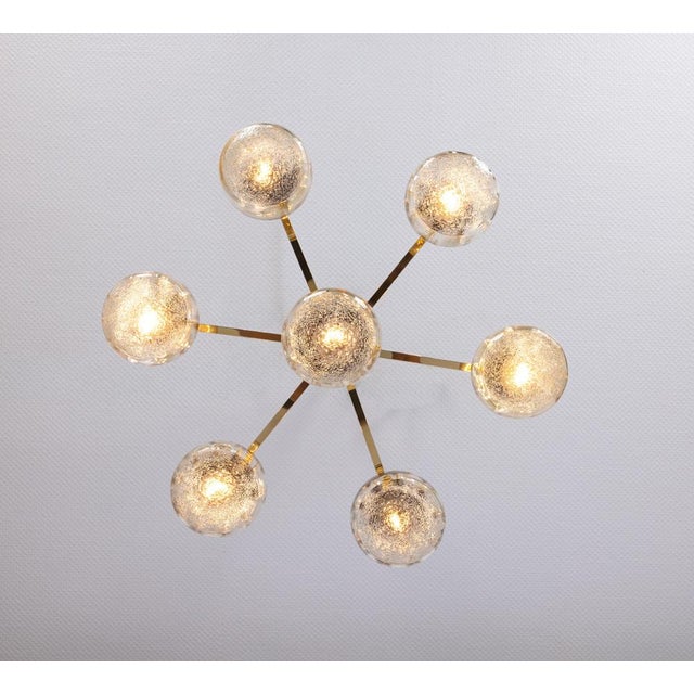 1960s Large Sciolari Brass Chandelier, Germany, 1960s For Sale - Image 5 of 12