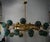 Art Deco Style Green Murano Glass and Brass Sputnik Chandelier, 2000 For Sale - Image 6 of 11