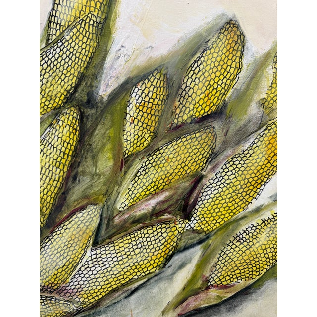 Ears of Corn Acrylic on Canvas Painting, Unsigned For Sale - Image 11 of 12