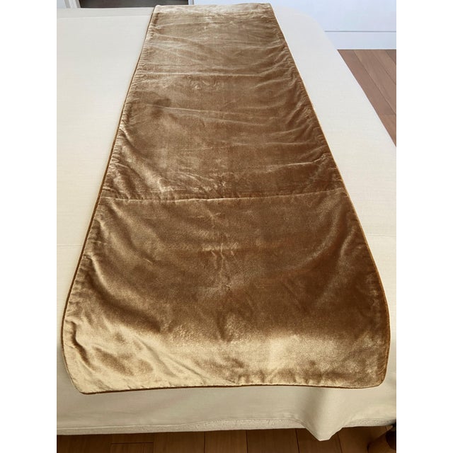 Two Cream and Taupe Jab Damask Fabric King Shams With Matching Bed Scarf For Sale - Image 10 of 12
