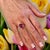 Metal Natural Amethyst Diamond Ring 6.5 14k White Gold 7.67 TCW Certified For Sale - Image 7 of 15