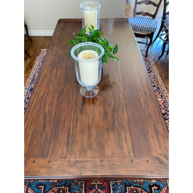 Theodore Alexander Castle Bromwich English Refectory Pedestal Rectangular Wood Dining Table