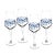 English Spode Blue Italian Wine Glasses 16 oz. - Set of 4 For Sale - Image 3 of 3