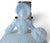 Vintage Art-Deco Blue Glass l.e. Smith "Southern Belle" Boudoir Lamp 1940s #2 For Sale - Image 4 of 7