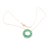 Emerald Natural Emerald diamond Chain pendant in 18k gold For Sale - Image 8 of 18
