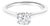 14K White Gold 7/8 Cttw Lab Grown Diamond Solitaire Cathedral Style Engagement Ring (F-G Color, VS1-VS2 Clarity) - Size 10 For Sale