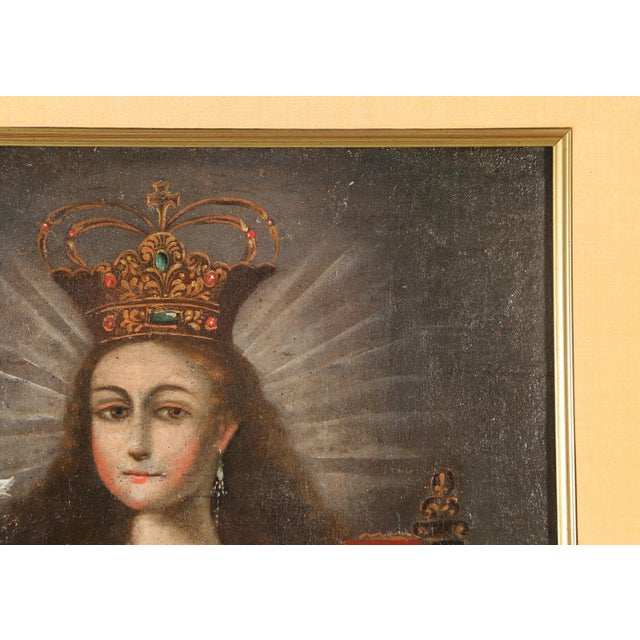Madonna and Child, Oil on Canvas, 19th Century For Sale - Image 4 of 15