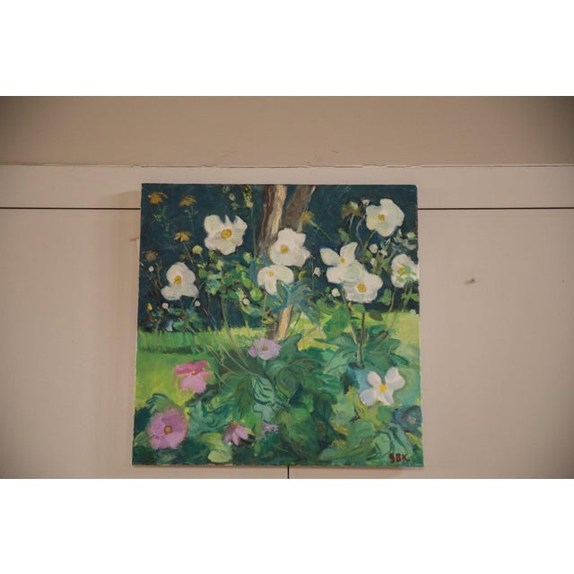 Old New House Grace B. Keogh Painting "Anemone's Flowers" For Sale - Image 4 of 7