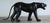 A commanding life-size black panther, hand-built over a sculpted armature and wrapped in what is believed to be leather,...