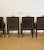 1980s Hollywood Regency Black Lacquer and Satin Dining Armchairs – Set of 8 For Sale - Image 11 of 13