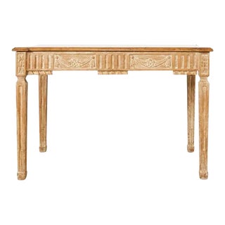 Dennis and Leen Belgian Louis XVI Style Oak Library Table For Sale