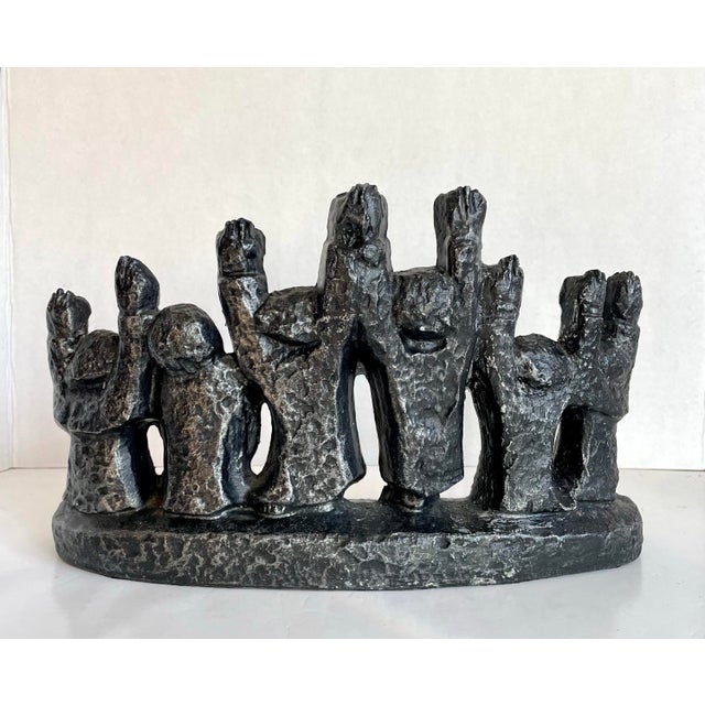 1960's Mid-Century Brutalist “Maccabees” Menorah by Ellen Lord for Austin Productions For Sale - Image 10 of 12