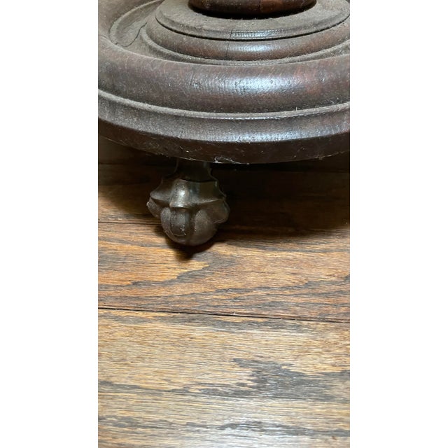Antique Turned Oak Hall Tree Coat Rack With Adjustable Iron Hooks For Sale In Dallas - Image 6 of 8