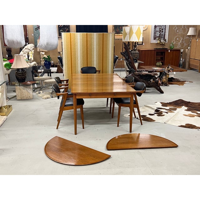 Arne Vodder for Sibast Model 227 Long Danish Teak Expanding Dining Table For Sale - Image 14 of 18
