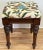 Brown Newly Upholstered Vintage Bombay Company Turned Wood Stool For Sale - Image 8 of 11