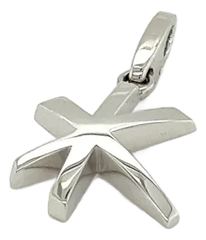 Mid 20th Century Cartier 18k White Gold Star Charm Pendant