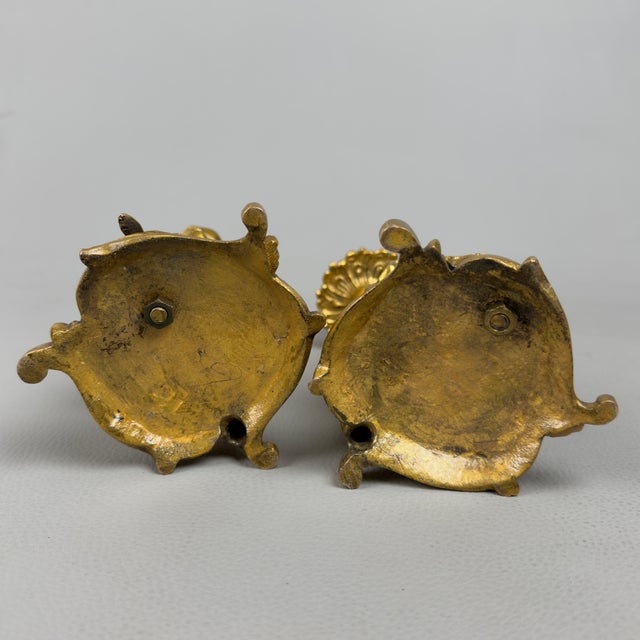 Lady and Knight Candlesticks in Polished Brass, Set of 2 For Sale - Image 11 of 14