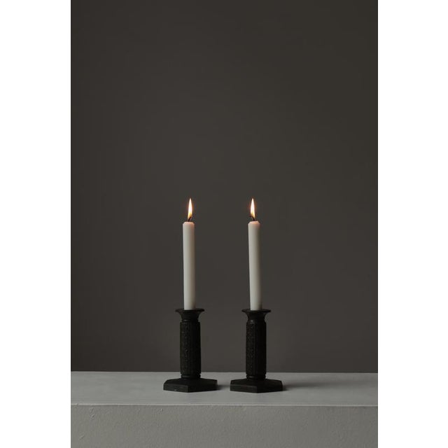 A refined set of Art Deco candlesticks by Just Andersen, Denmark, dating to the 1930s. Executed in Andersen’s signature...