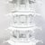 This large-scale Chinoiserie pagoda tower showcases exquisite vintage craftsmanship rendered in a crisp, monochromatic...