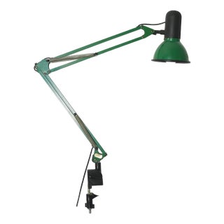 Spanish Swing Arm Green Architect Desk Lamp from Fase, 1980s For Sale