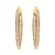 10K Yellow Gold 1/2 Cttw Round-Cut Diamond Modern Hoop Earrings (I-J Color, I2-I3 Clarity) For Sale - Image 4 of 6