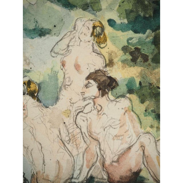 Modern Paul Cezanne, Bathers Resting, Lithograph and Stencil For Sale - Image 3 of 6