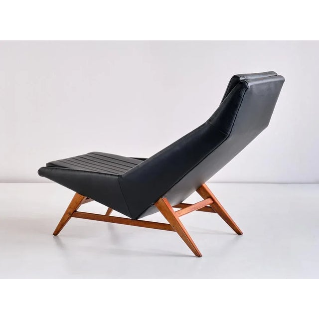 Wood Lounge Chair in Leather and Beech by Svante Skogh for AB Hjertquist & Co, Sweden, 1955 For Sale - Image 7 of 12