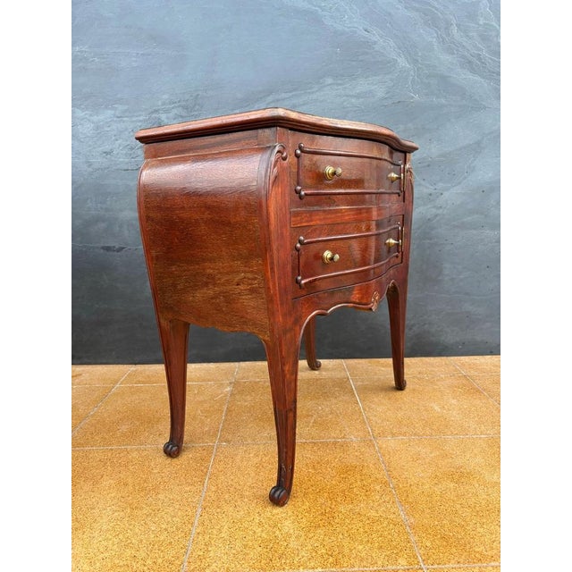 French Louis XV Style Bedside Tables, 1930s, Set of 2 For Sale - Image 9 of 13