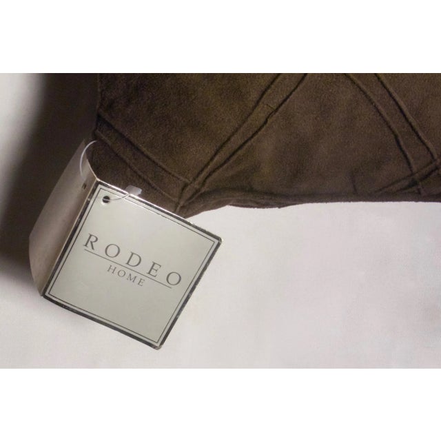 Contemporary 2000s New Faux Suede Pillow For Sale - Image 3 of 6