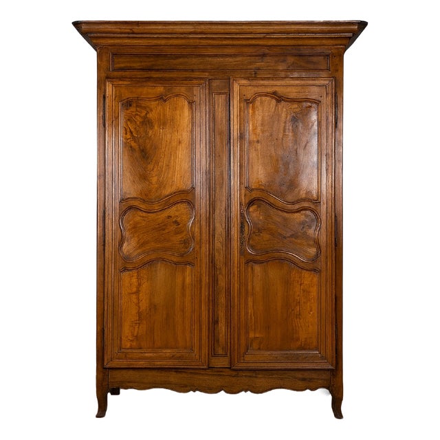 Antique Louis XV Walnut Wardrobe, 1700s For Sale