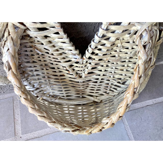 Circa 1980 Rustic Adirondack-Style Handwoven Willow & Branch Wall Pocket For Sale - Image 11 of 12