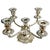A mid 20th century English silverplated 5-arm candelabra in a classic Neo-Rococo style. It boasts four beautifully...