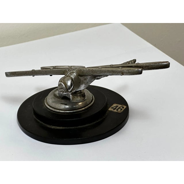 1 British Small Fine Rare Art Deco Desmo 1934 Dragonfly Chromed Plate Over Brass Classic Car Mascot. We are so excited to...